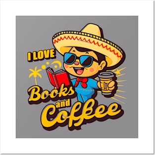 I love books and coffee| coffee lover Posters and Art